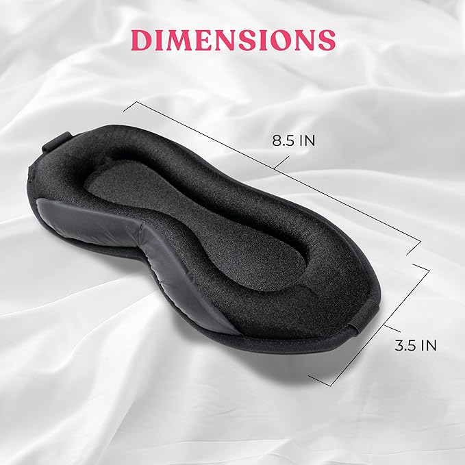Silly George Lash Sleep Mask - 3D Contoured Blackout Eye Mask for Eyelash Extensions & False Lashes, Memory Foam Sleeping Mask for Women