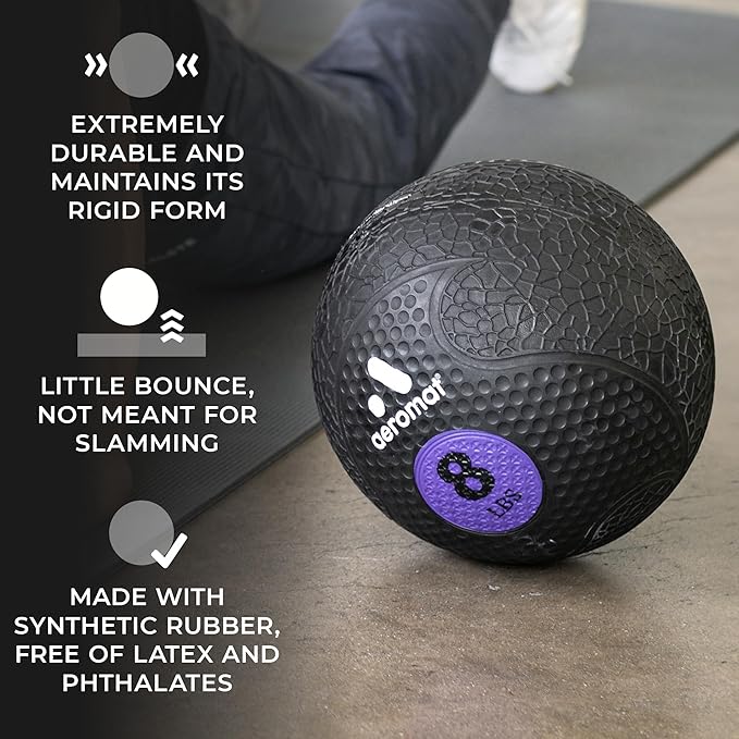 Aeromat Medicine Ball: Weighted Medicine Balls for Exercise 2-30lbs -