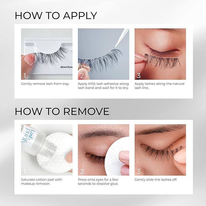 KISS So Wispy, False Eyelashes, 'Pompadour', 16mm, Includes 5 Pairs Of Lashes, Easy to Apply, Reusable Lash Clusters