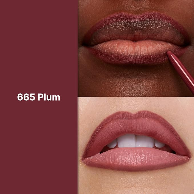 Revlon Colorstay Lip Liner with Built-In Sharpener, Valentine's Day Makeup Gifts for Women, Longwear Rich Colors, Smooth Application, 655 Plum, 0.01 oz