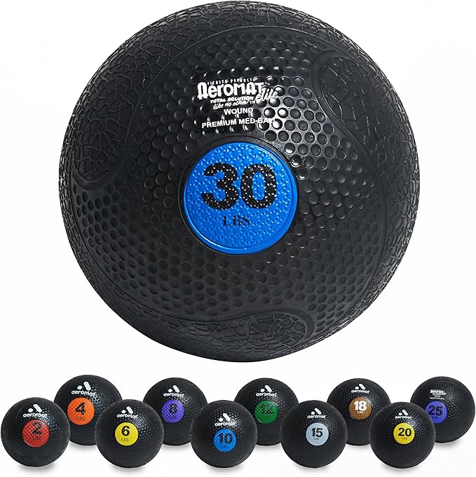 Aeromat Medicine Ball: Weighted Medicine Balls for Exercise 2-30lbs -