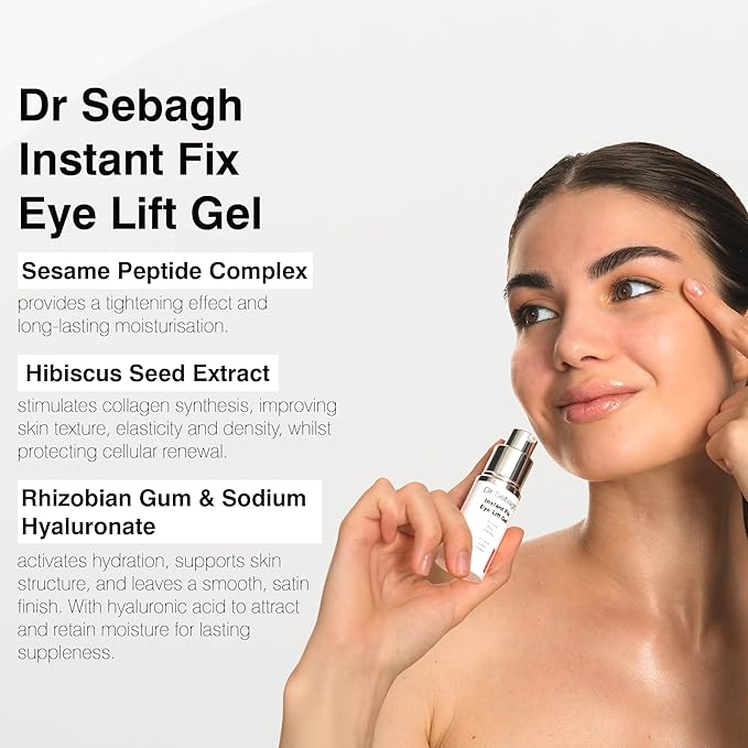 Dr Sebagh Instant Fix Eye Lift Gel (0.51 fl oz) - Fast-Absorbing Under Eye Moisturizer & Eyecream for Dark Circle - Hollow Eyes Treatment & Under Eye Plumper - Instant Tightening Eye Cream