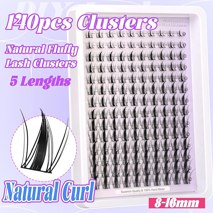 Lash Clusters Manga Eyelash Clusters Anime Cluster Eyelash Extensions Clusters Lashes Natural Look Eyelashes Fairy Lash Clusters Manga Individual Lashes for Self Application (8-16MM)