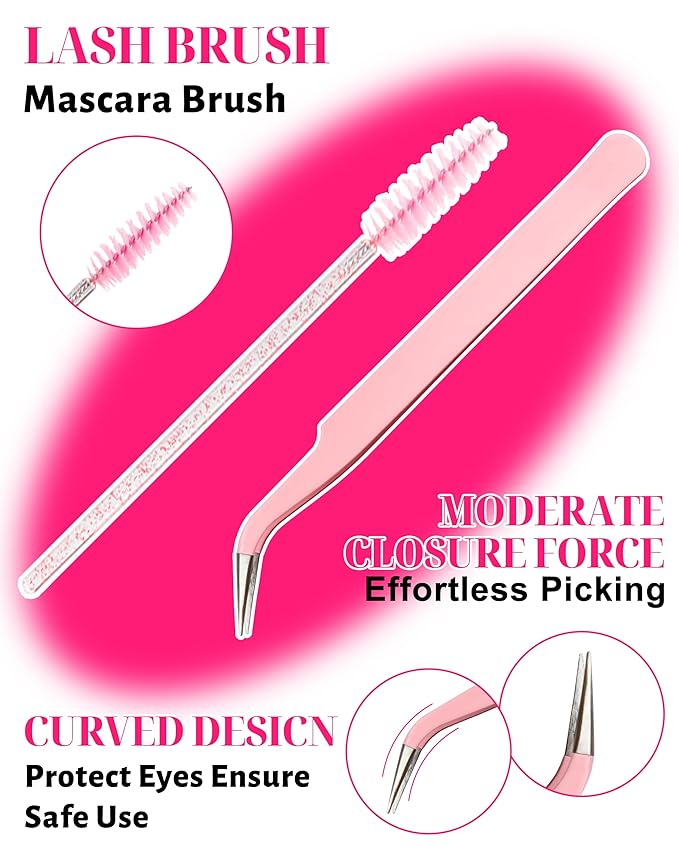 MilyBest Lash Clusters Kit 808Pcs Fluffy Eyelash Clusters D Curl Bottom Lashes Clusters 4 Styles Lash Kit with Spikes DIY Individual Eyelashes Glue Wispy Cluster Eyelash Extensions Kit De Pestañas