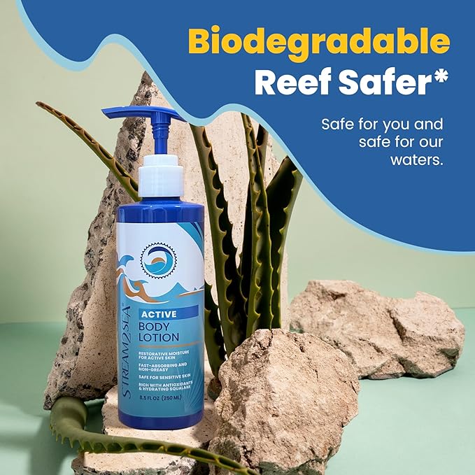 STREAM 2 SEA Nourishing Body Lotion For Dry Skin, 32 Fl oz Vitamin E Squalene Reef Safe and Paraben Free After Sun Moisturizing Body Lotion, Nourish and Protect Skin from Sun Exposure and Dry Weather