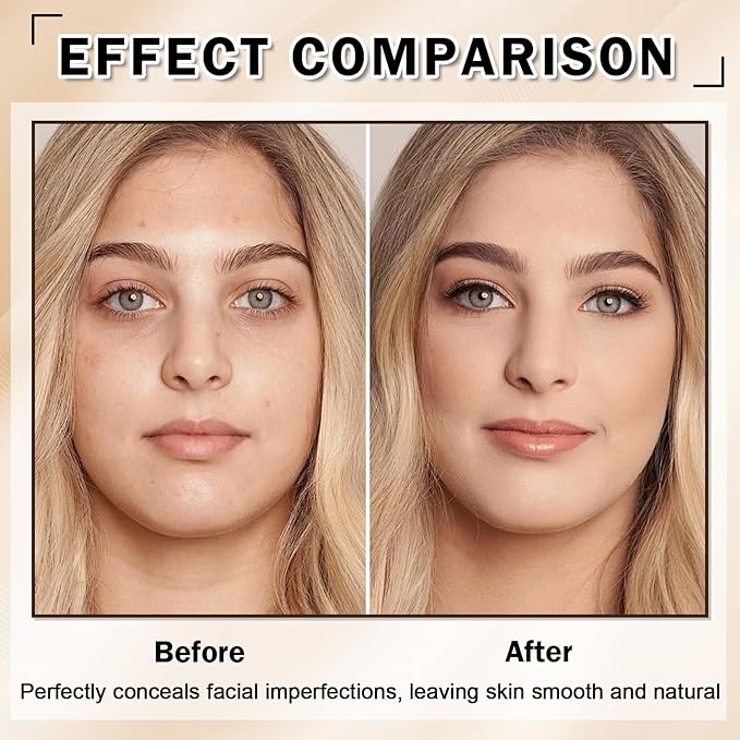 Liquid Concealer, Creamy Texture Full Coverage Matte Finish Concealer for Under Eye, Dark Circles, Fine Lines, Redness & Blemishes, Long-lasting Wear - 01 Light