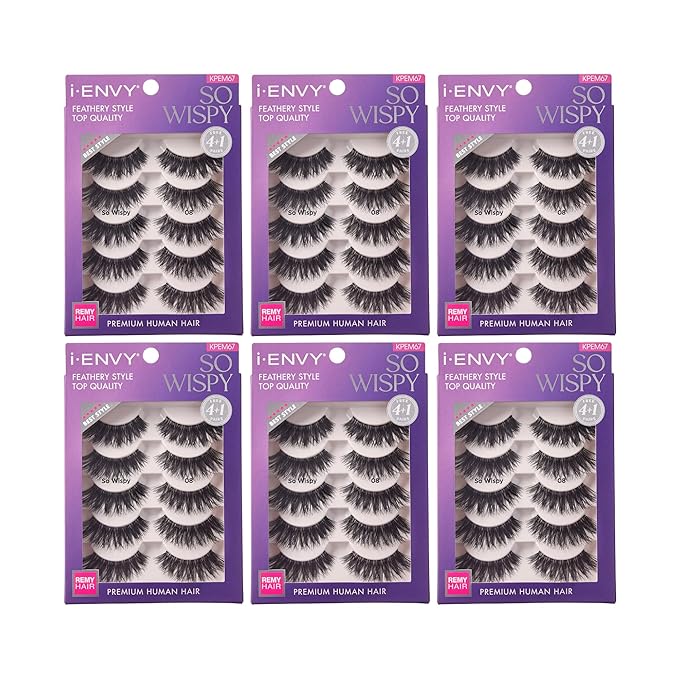 i-ENVY So Wispy Multi Pack Natural WIspy Made of Natural Hair 5 Pair