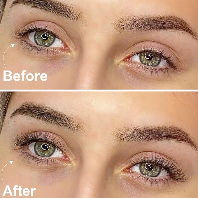 Wispy Lash Extension Kit Natural Eyelash Extension Kit C Curl Lash Clusters Kit Individual Lashes Clusters Short Eyelash Clusters 280pcs Cluster Lashes Kit with Bond and Seal and Tweezers TNFVLONEINS