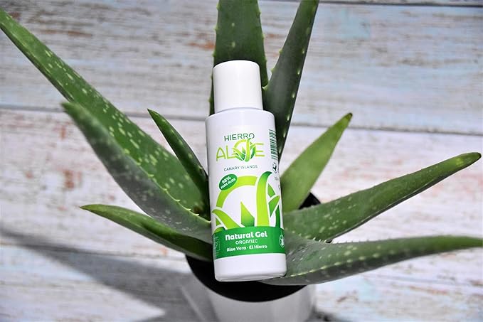 HIERROALOE Aloe Vera Gel. Skin care. Lotion. Natural Gel 100 ml (98% Pure Aloe Vera Juice). 100% Pure Aloe transparent Gel Natural de Aloe Vera (organico) 98%. (3.4 Oz.)