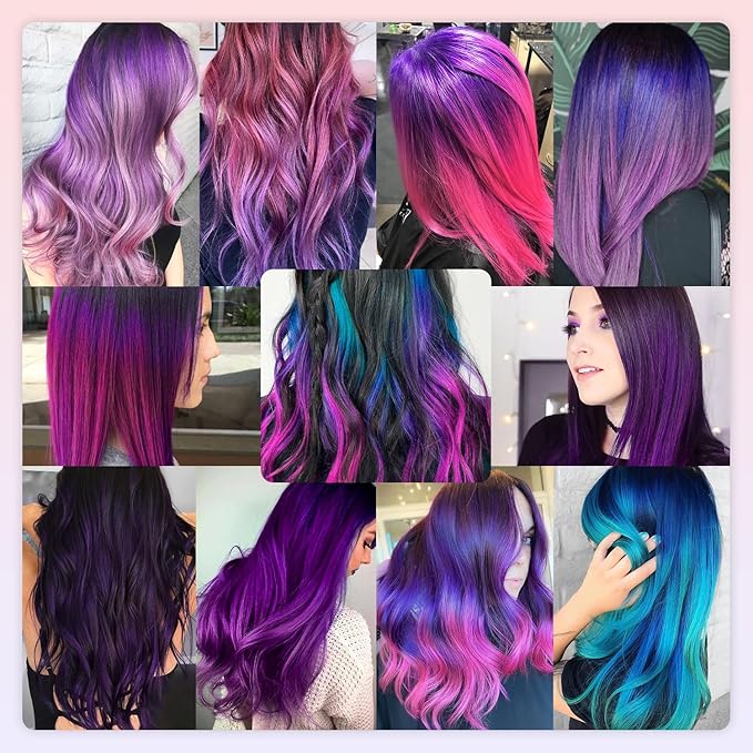 20 PCS Colored Hair Extensions, Colorful Party Highlights Clip in Long Straight Synthetic Hair Extensions, Ombre Color Hair Hairpieces for Girl Women Kids Cosplay Party Gift 22 inch