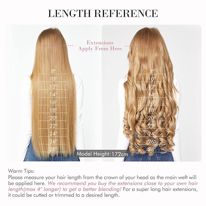 REECHO Invisible Wire Hair Extensions with Transparent Headband Adjustable Size Removable Secure Clips in Straight Secret Hairpiece for Women (16Inch (Pack of 1), Light Blonde)