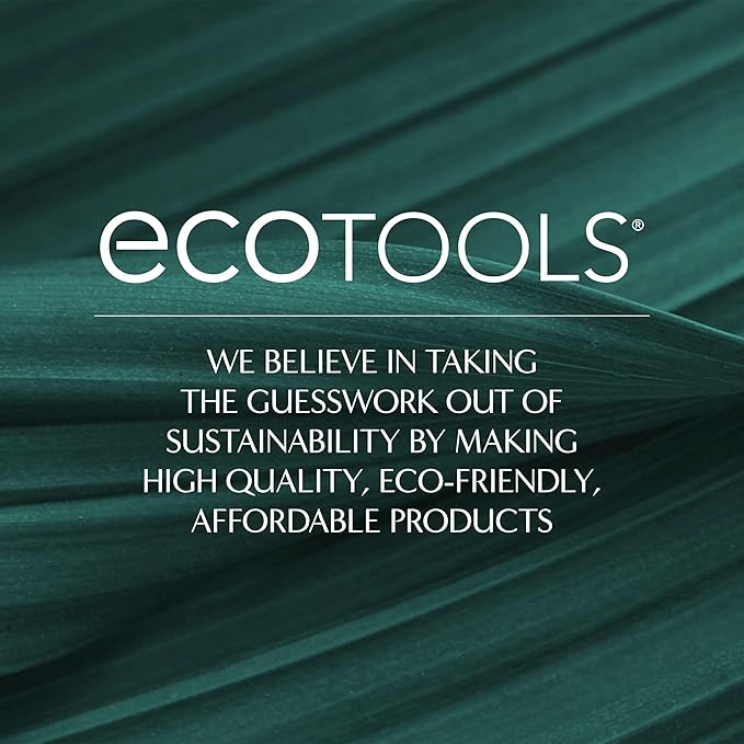 EcoTools Retractable Face Makeup Brush, Kabuki Brush for Foundation, Blush, Bronzer, & Powder, Travel Friendly & Perfect for On The Go, Eco Friendly, Synthetic & Cruelty Free Bristles, 1 Count