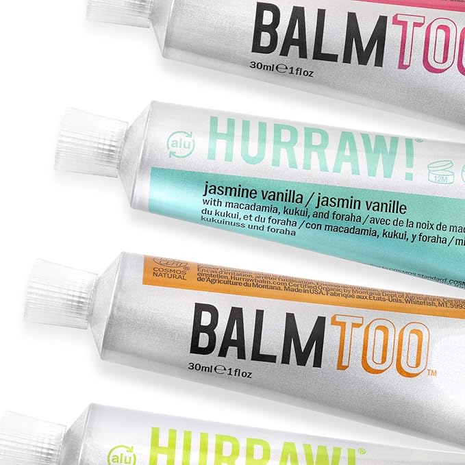 Hurraw! Balmtoo Squeezable Balm, Unscented: Thick Organic.