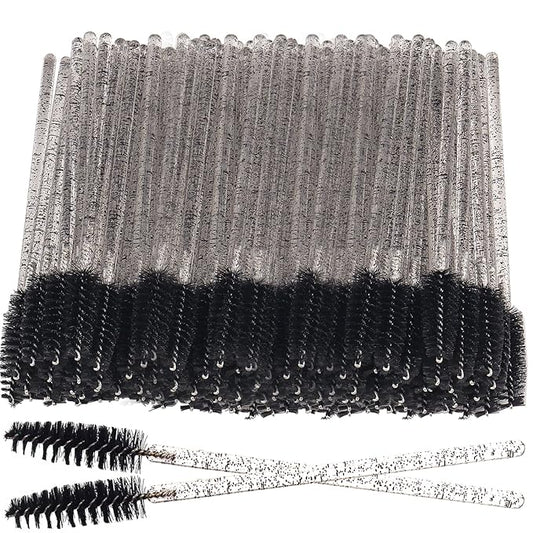 Mascara Wands, Disposable Lash Brushes for Eyelash Extensions Makeup Brush Bulk Tool Set(150Pcs, Crystal Black)