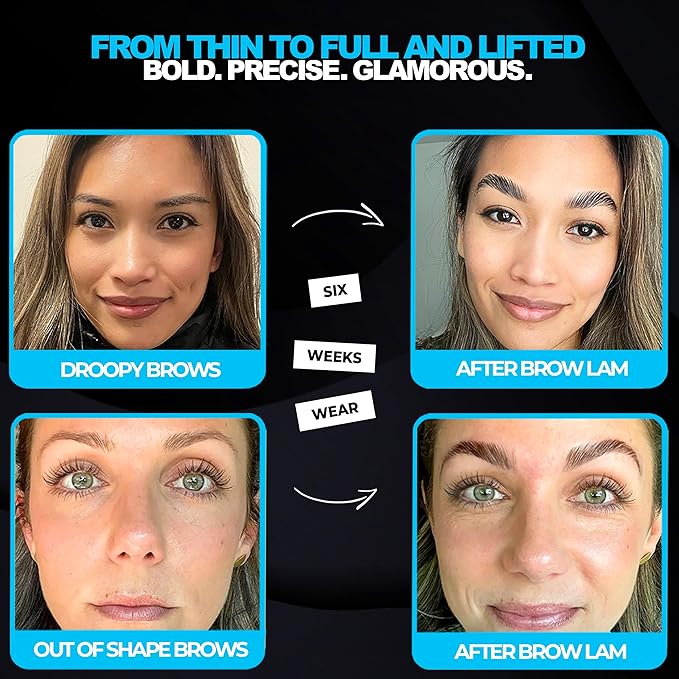 Elevate The Beauty Brow Lamination Kit | At Home DIY Eyebrow Lamination Kit For Instant Brow Lift | Professional Eye Brows Supplies for Fuller Eyebrows | Lasts For Upto 6 Weeks