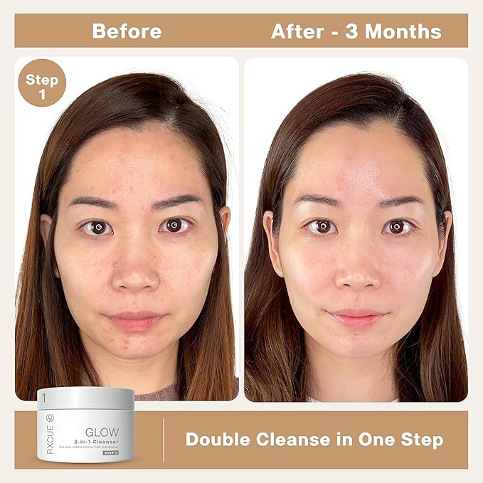 Simplified 3-Step K-Beauty Kit, Travel Size Korean Skincare Set, Rxcue Glow Patented 10-in-3 System for Glass Skin, TSA Approved, Korean Skin Care Travel Set, Skincare Kits & Gift Set, 1.01 fl oz ea