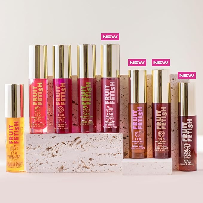 Milani Fruit Fetish Lip Oil with Vitamin E for Instant Hydration, Fruit Extract Infused Lip Treatment and Moisturizing Lip Gloss - Honey Fig