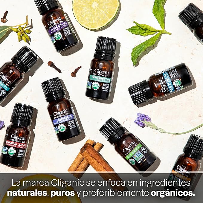 Cliganic Organic Clove Bud Essential Oil, 100% Pure Natural for Aromatherapy | Non-GMO Verified (Packaging May Vary)