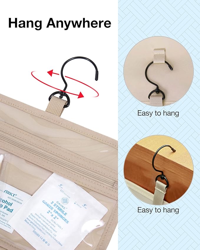 Bagsmart hanging travel toiletry organizer