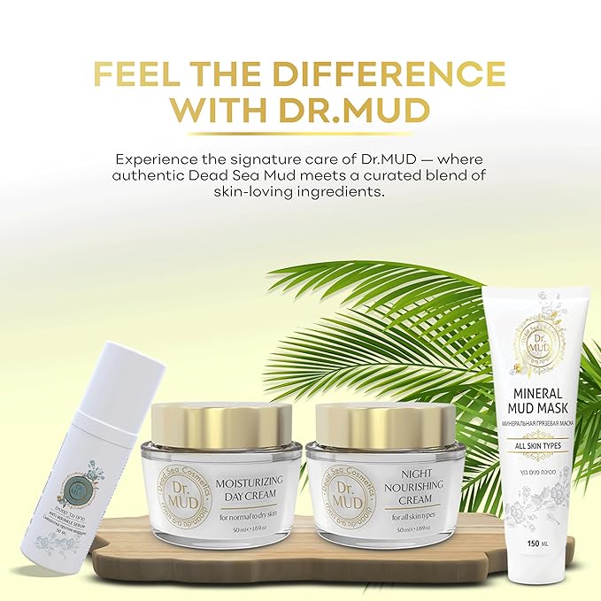 Dr Mud Authentic Dead Sea Mud Clay Mask For Face - Hydrating & Moisturizing Deep Pore Cleanser With Hyaluronic Acid, Vitamin E, Sweet Almond Oil, Chamomile, Pomegranate & Aloe Vera | 150 ml