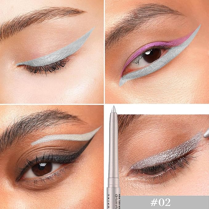 Quick-Drying Smooth-Glide Cream Eyeliner Set, 12 Versatile Shades Available, Waterproof Smudge-Proof Long-Lasting, Beginner-Approved, Safe for Sensitive Eyes & All Skin Types #02