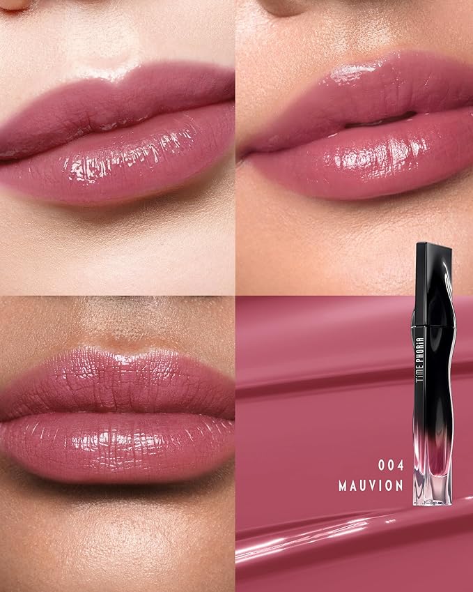 Stellar Dust Lip Stain 004 Mauvion, Transfer-Proof & Smudge-Proof Lip Gloss, Mauvish Pink Tinted Glossy Finish, High-Pigment Vibrant, Hydrating Lightweight Long-Lasting Lip Makeup for Women