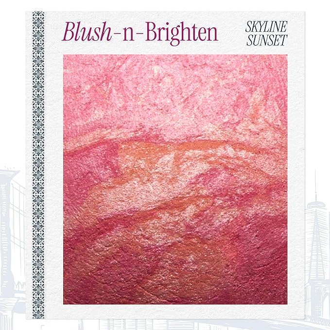 LAURA GELLER NEW YORK Limited Edition Baked Blush-n-Brighten Marbleized Blush - Skyline Sunset - Pink Color for Cheeks