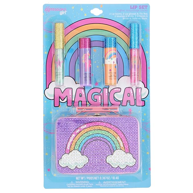 Expressions 5pc Rainbow Rhinestones Cosmetics Lip