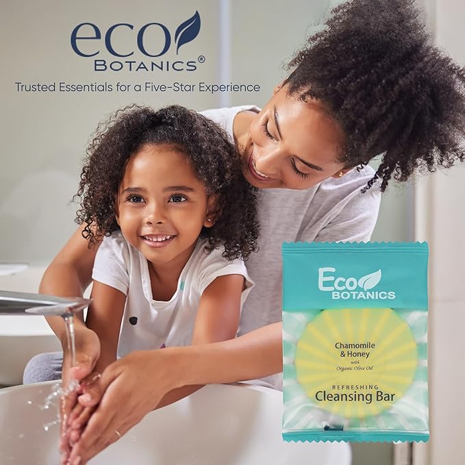 Eco Botanics Travel-Size Hotel Cleansing Bar Soap, 0.5 oz (Case of 1000)