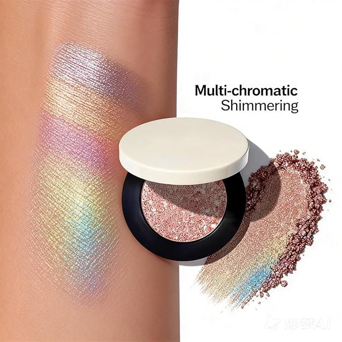 Multicolor Metallic Eyeshadow – Buildable, Dimensional Long-Wear, Shimmering Metallic, Crease-Proof Powder Eyeshadow (A+B)