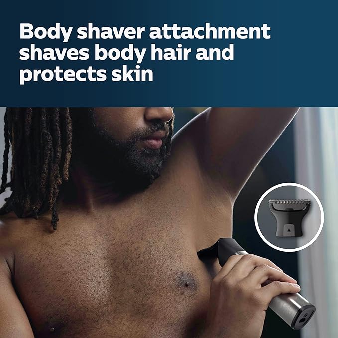 Norelco New Philips Multigroom Series 9000-21 Piece Men's Grooming Kit for Beard, Body, face, Nose, Ear Hair Trimmer w/Premium Storage case, MG9510/60