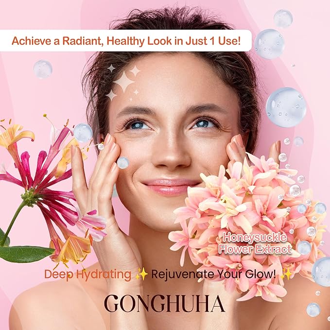 GONGHUHA Korean Bio Cellulose Face Mask Sheet for Deep Hydrating, Soothing, and Refreshing Skin – Facial Mask for Women and Men, Self-Care Sheet Mask for All Skin Types (5 Sheet)