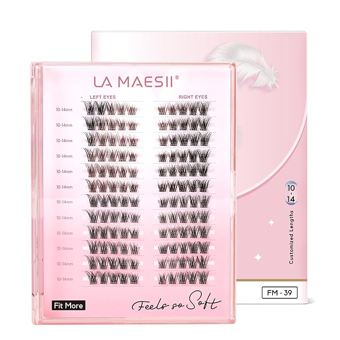 120Pcs Lash Clusters, Cat Eye Natural Eyelash Clusters, C Curl 10-14mm Individual Lashes Eyelash Extension,Large Tray(PL39)