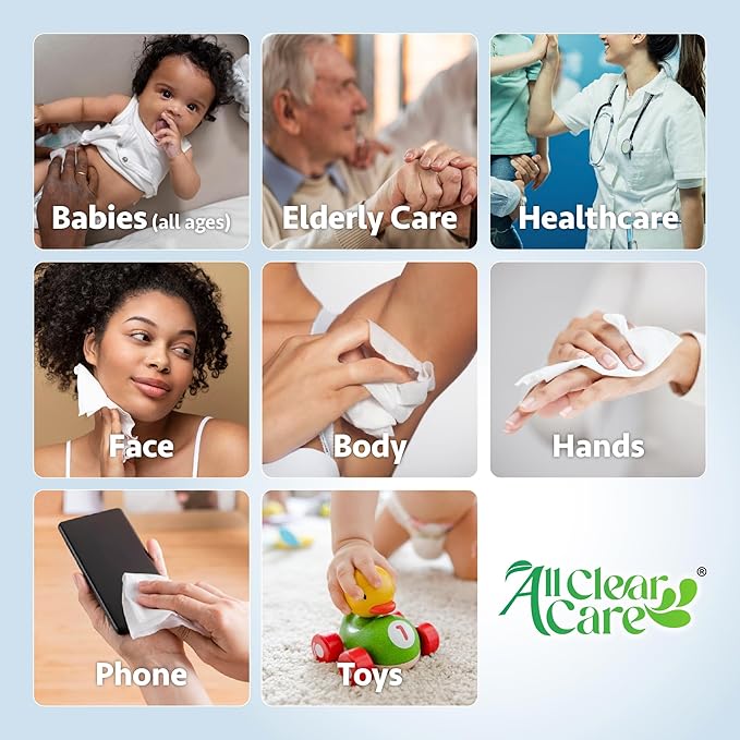 Baby Wipes, Unscented Wipes for Sensitive Skin, Large Soft Durable & 99% Water Based, Gentle & Hypoallergenic for Babies & Adults, Vitamin E and Aloe, Flip Top Lid, 6 Pack (480 Wipes)