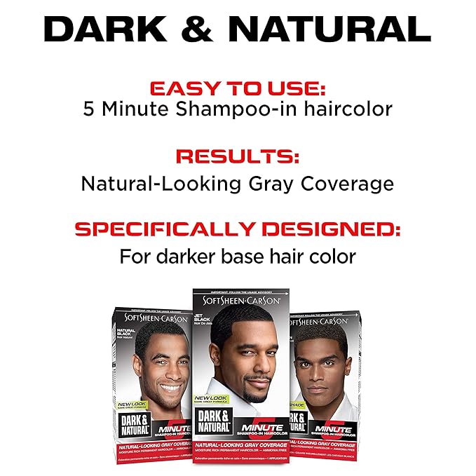 SoftSheen-Carson Dark & Natural 5 Minute Shampoo-In Haircolor, Jet Black