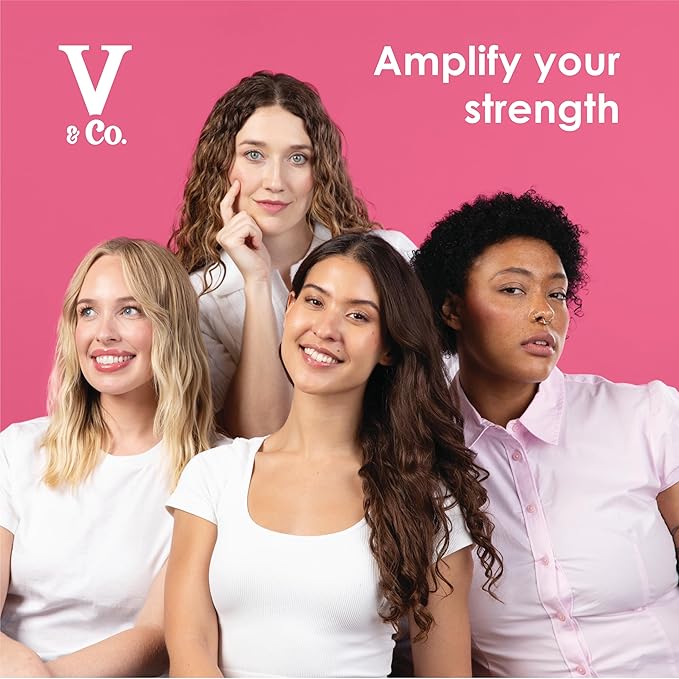 V&Co. Beauty Thickening Hair Shampoo & Conditioner Set (12 Oz. Each) with Peptide Technology, Biotin and Coconut Oil, Sulfate Free Shampoo & All Natural Conditioner for Thickening Hair, Builds Density