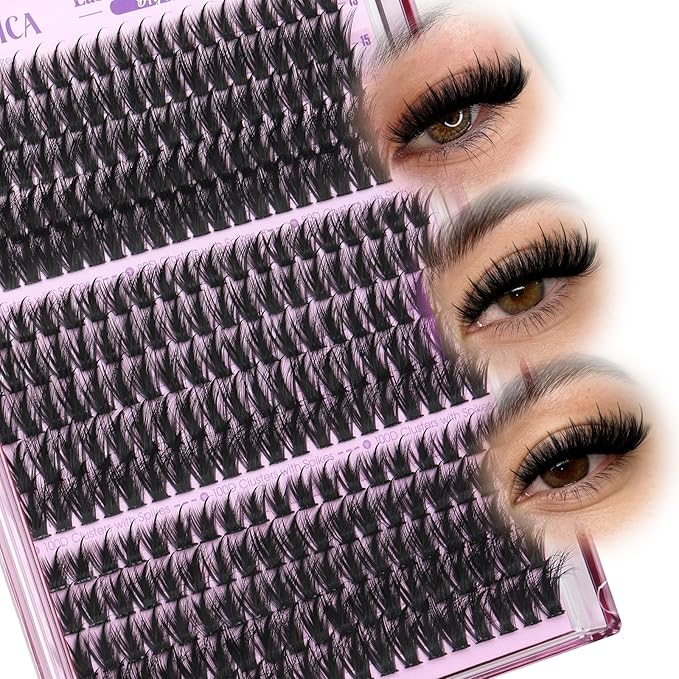 Lash Clusters with Spikes Manga Lash Clusters 300PCS Wispy Volume Cluster Eyelash Extensions 60D 70D 100D Mixed 13-19mm Eyelash Clusters DIY Individual Lashes Extension for Anime Lash Look by Yawamica