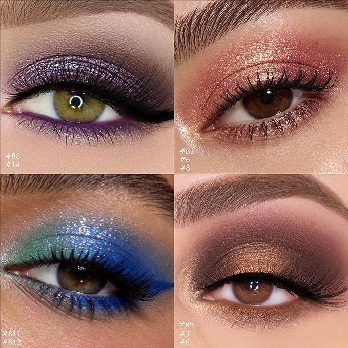 Plum Shimmer Eyeshadow Stick - Dual-Ended Long-Lasting Cream Eye Shadow for Older Women Crease-Proof Metallic Eyeshadow Pencil, Multi-Use Eye Crayon Highlighter Makeup with Built-in Smudger