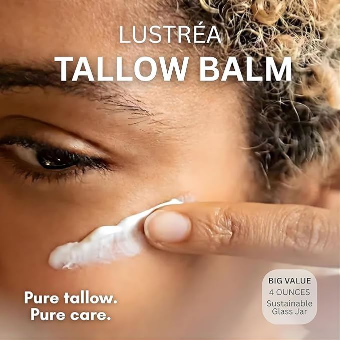 Whipped Tallow Cream for Face & Body 4oz | Grass Fed Beef Tallow Moisturizer | Face Cream for Dry Skin & Sensitive Skin | Beef Tallow Balm, Non-Greasy Daily Skincare (120 gram, Vanilla Lavender)