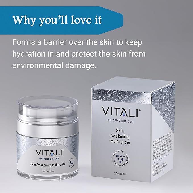 Vitali Skin Awakening Moisturizer – Lightweight Daily Body Cream for Hydrated, Smooth Skin, 5.07 fl oz