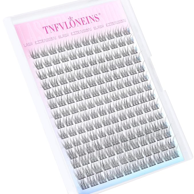 Natural Lash Clusters Wispy Eyelash Extension 168Pcs Cluster Lashes Extensions Natural Individual Lashes 9-12mm Eyelash Clusters DIY Korean False Eyelashes by TNFVLONEINS