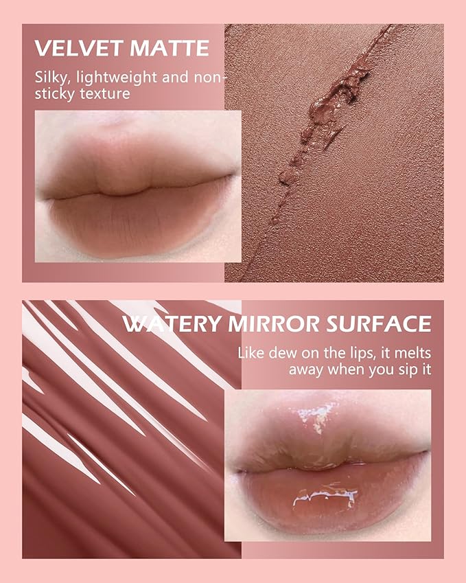 Matte Liquid Lipstick & Glow Lip Oil Gloss Glow