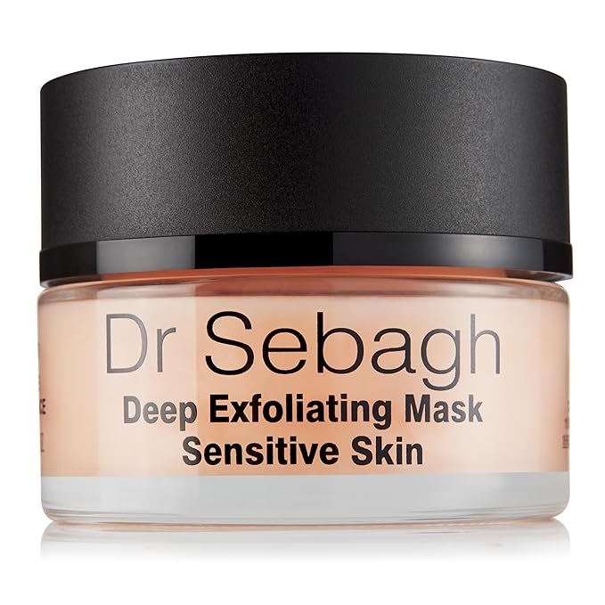 Dr Sebagh Deep Exfoliating Mask (1.7 fl oz) - Gentle Exfoliating for Sensitive Skin - Lactic Acid Detox Face & Pore Cleansing - Anti-Aging Skin Mask for Radiance & Renewal