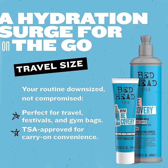 Bed Head by TIGI Recovery Conditioner, Travel Mini, 2.53 fl oz (Pack of 2)