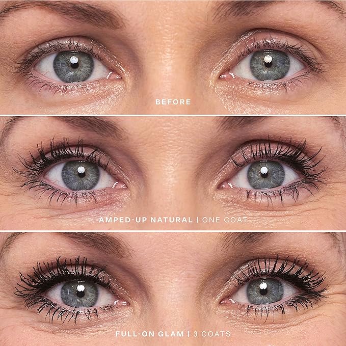 Tower 28 Mini MakeWaves Vegan Black Mascara - Volumizing & Lengthening Mascara for Sensitive Eyes - With Aquaflex Technology for Humidity-Proof Lift - Hypoallergenic Eye Makeup - Jet (0.18 oz)