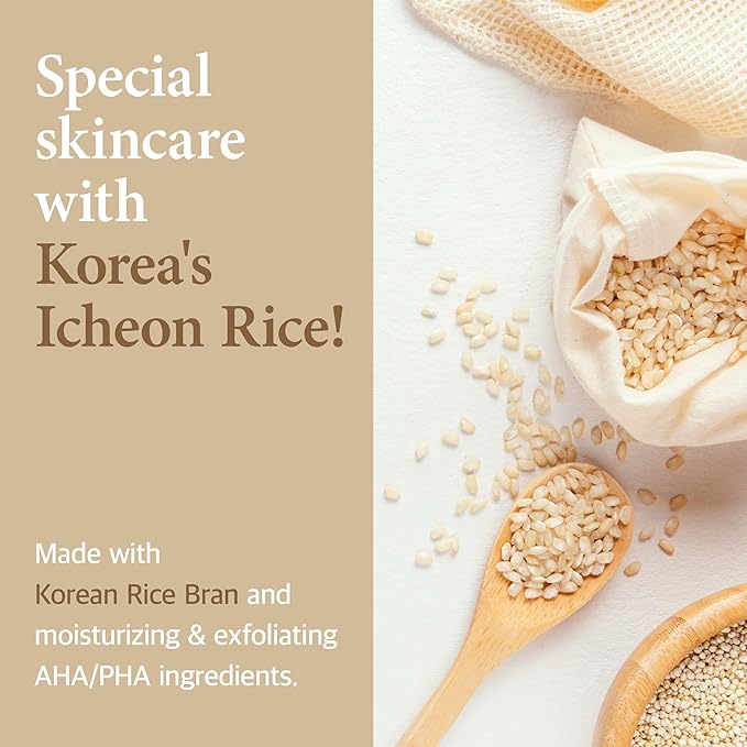 LICORNE Vegan Rice Eye Cream, De-Puffing & Dark Circles Under Eye Treatment, Thick Butter Texture with Icheon Royal Rice & AHA/PHA for Wrinkles, Large 1.01 fl oz (30ml)