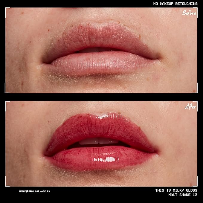 NYX PROFESSIONAL MAKEUP This Is Milky Gloss, Lip Gloss with 12 Hour Hydration, Vegan - Malt Shake (Warm Red)