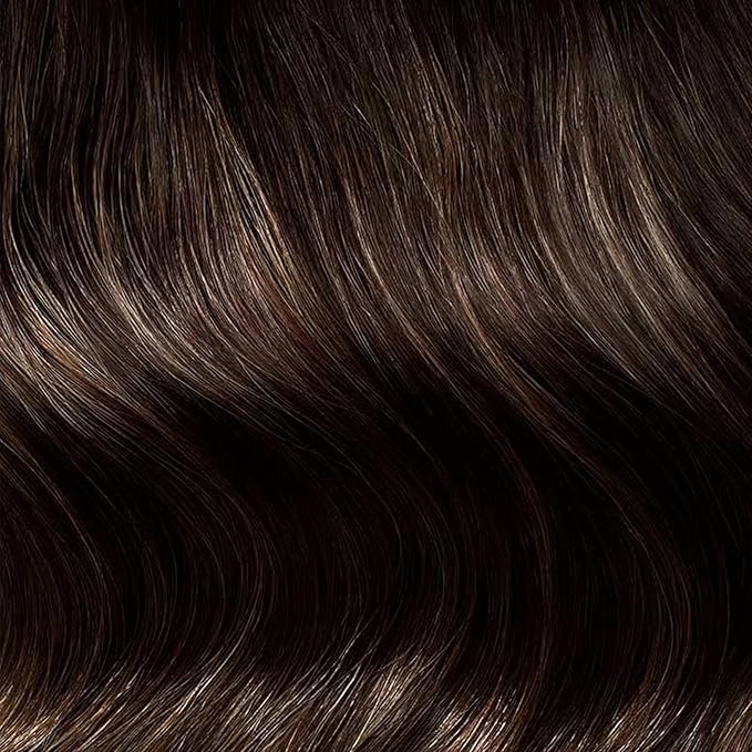 Luxy 100% Remy Human Hair Extensions for Thin Hair Thinning Hair Fill-Ins – 6 Seamless Wefts Multi-Dimensional Color Blend - Natural-Looking Volume & Coverage 80 grams 16" Dimensional Honey Espresso