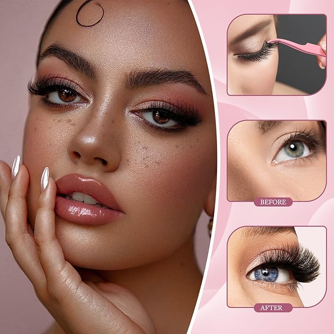 Lash Clusters Kit with 2X Bond&Seal 3 Styles 760Pcs Clusters Lashes Extension Volume Soft Eyelash Extension Kit 80D+100D D Curl Wispy Natural DIY Individual Lash Clusters Kit Box for Beginners