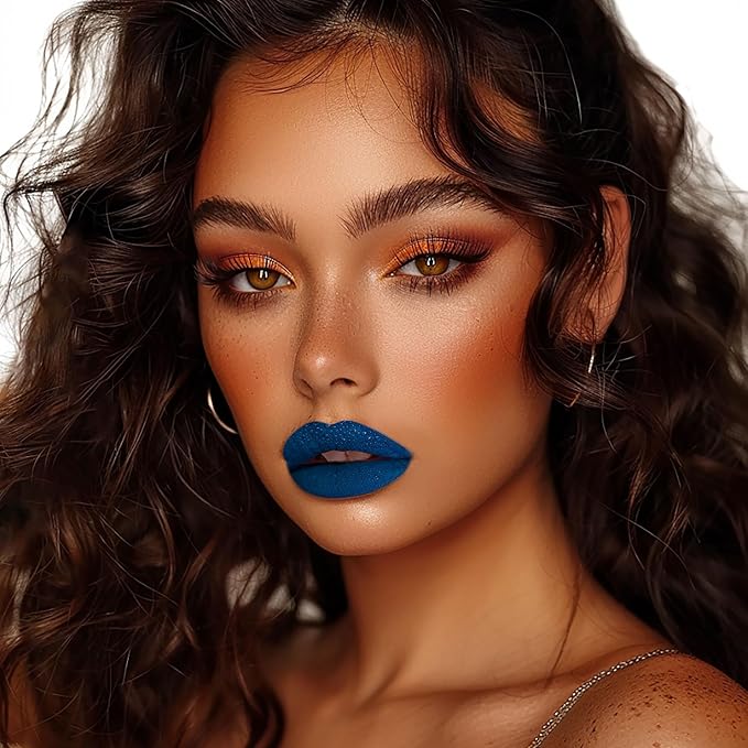 Depuplum Blue Lipstick Matte for Women, Super Stay Long Lasting Lipstick Smudge Proof No Transfer Liquid Lipsticks, Cruelty Free Lip Makeup (DM01 Blue Bomb)